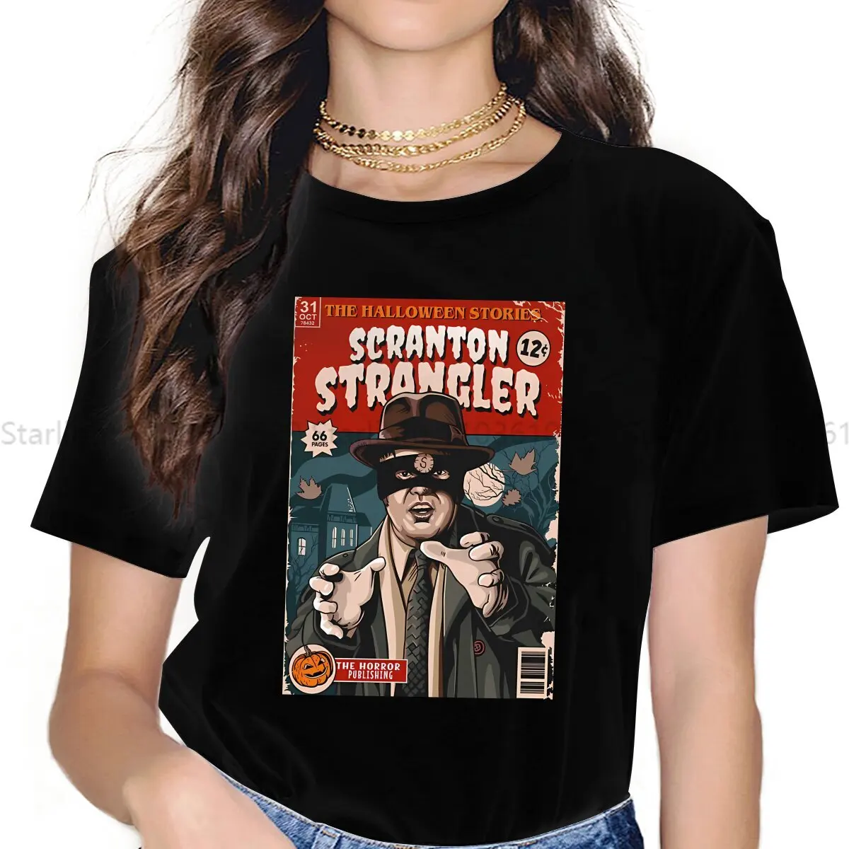 Scranton Strangler TShirt For Girls The Office Y2k Tops Harajuku Female Polyester T Shirt Basic Graphic