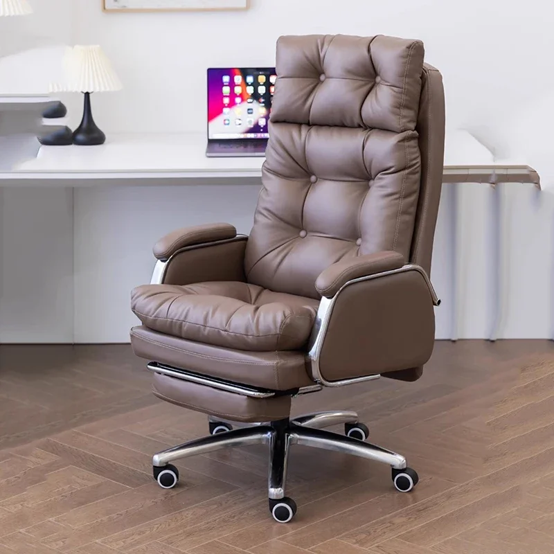 

Modern Executive Office Chairs Lazy Comfy Armchair Lounge Cushion Reading Nordic Wheels Cadeira Salon Furniture