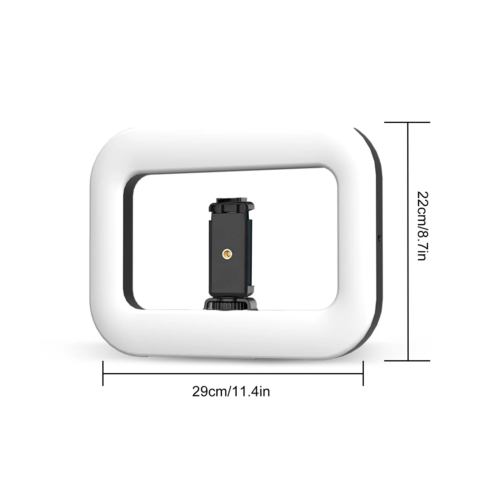 Handheld Rings Selfie Light Rechargeable Cell Phone Light Handheld Phone Stabilizer with Phones Holder for Video Recording