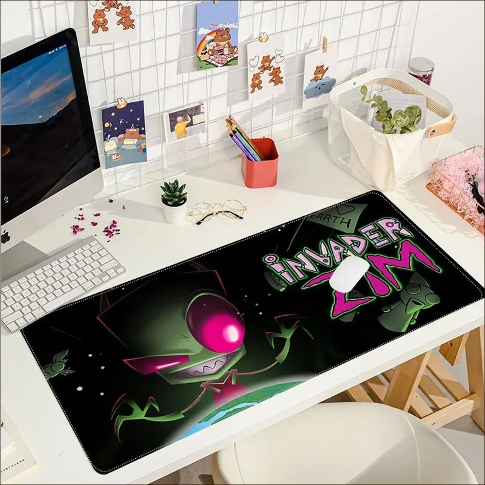 Cartoon Invader Zim Movie Mousepad girl pad Keyboards Mat Rubber Gaming mousepad Desk Mat large Edge Locking Game Keyboard Pad