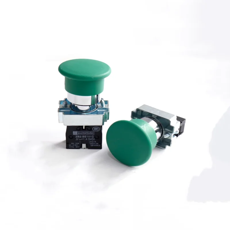 XB2-BC31 NO Normally Open Green Sign Mushroom Momentary Push Button Switch