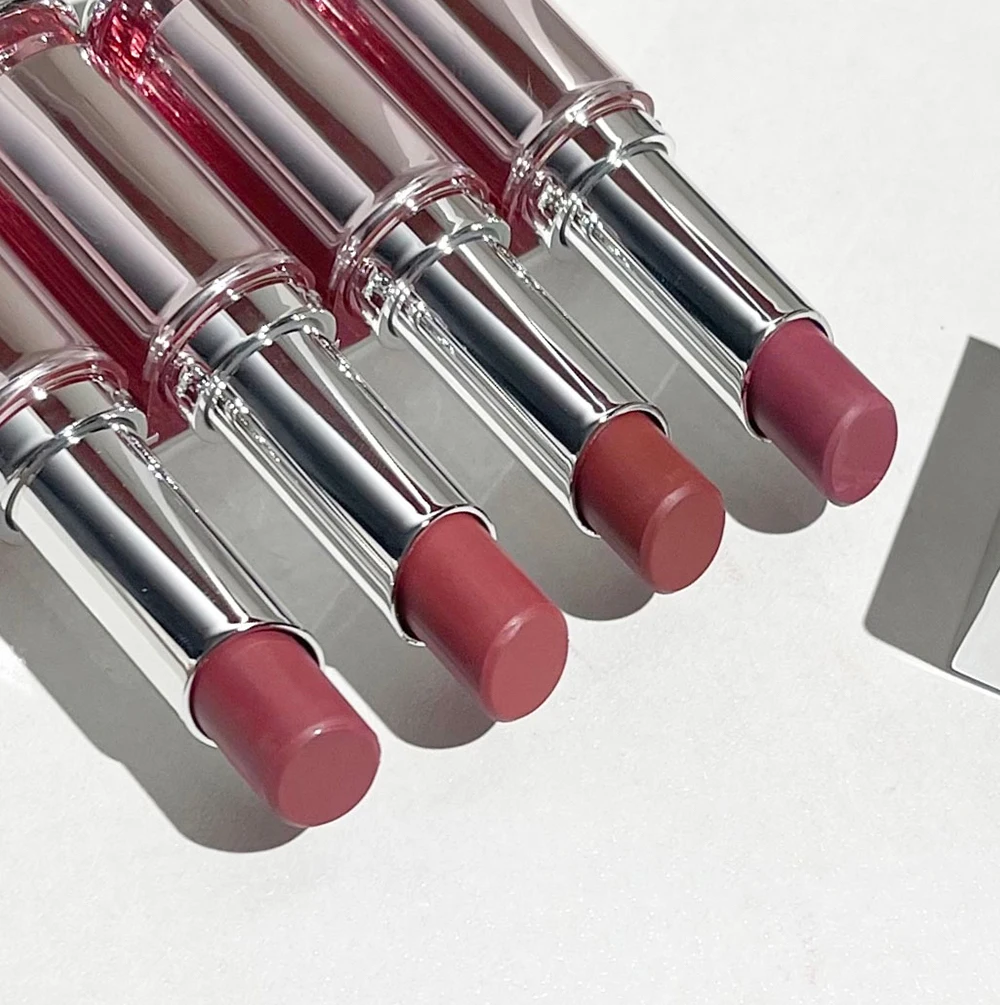 Silver Tube 4 Colors Waterproof Sexy Red Velvet Matte Lipstick Long Lasting Not Easy To Fade Lip Stain Tint Korean Cosmetics