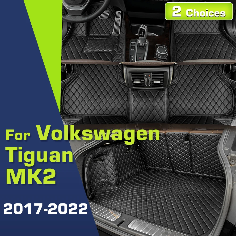 

Автомобильные коврики для Volkswagen VW Tiguan 2017 2018 2019, индивидуальный коврик для багажника, авто подушечки для ног, ковер, аксессуары для интерьера