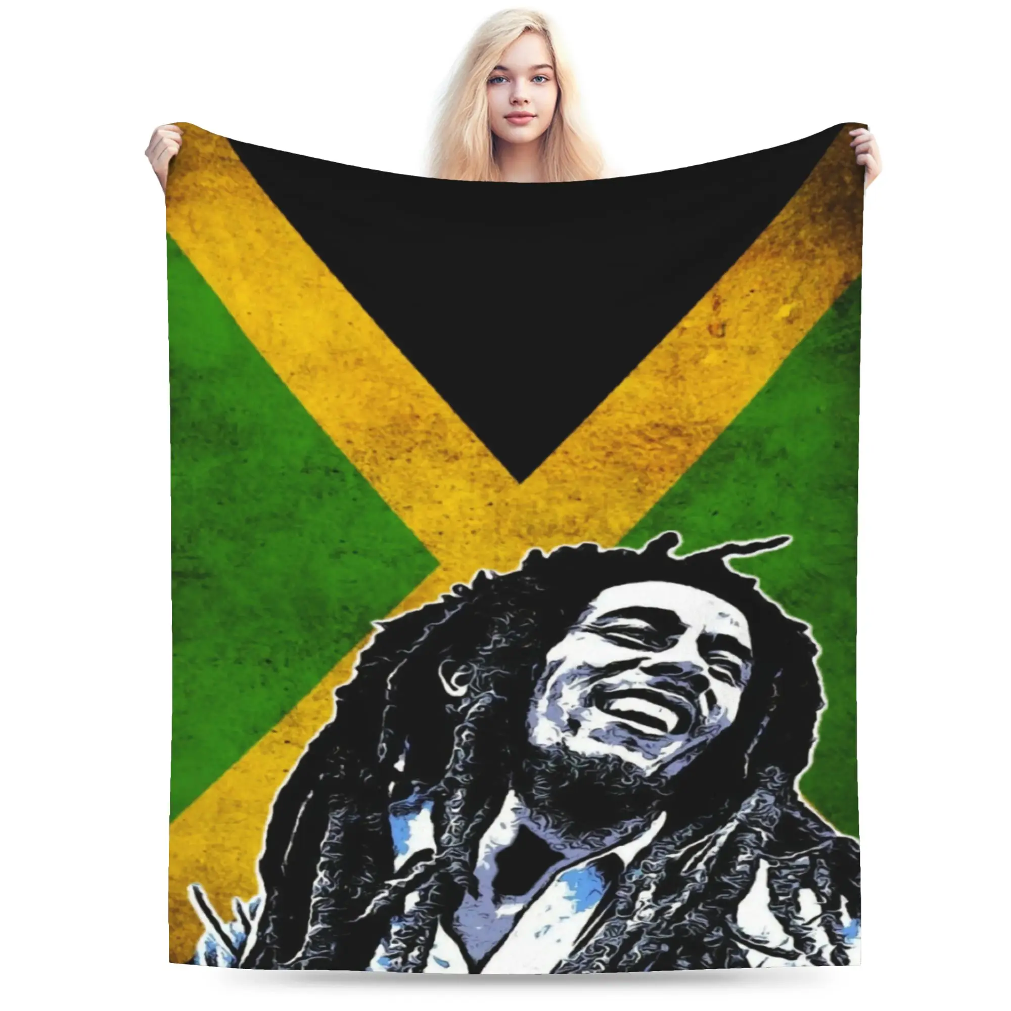 B-Bobs M-MarleyS One Love Plush Blanket Kids  Flannel Bedding Throws For Bedroom Soft Warm Quality Bedspread Gift Idea