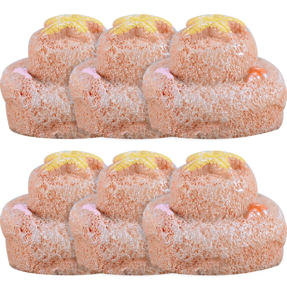 

6Pcs Sand Beach Decoration Resin Crafts Micro Landscape Ornament Safe for Fresh and Salt Water Fish Tank Decor