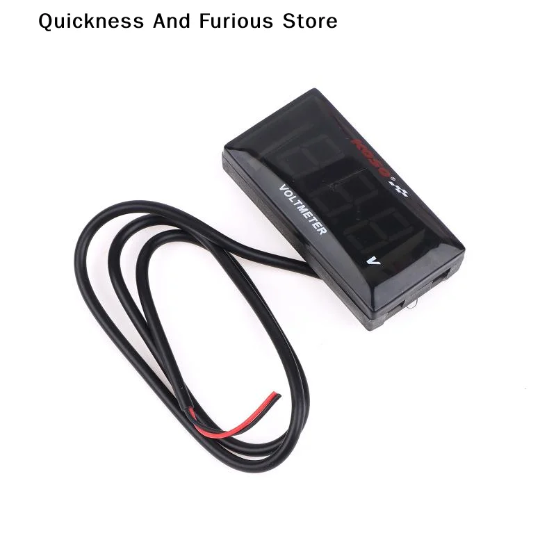 Motorcycle DC 10-150V Digital Voltmeter With Bracket LED Display Waterproof Voltage Tester Battery Moniter Electromobile Gauge
