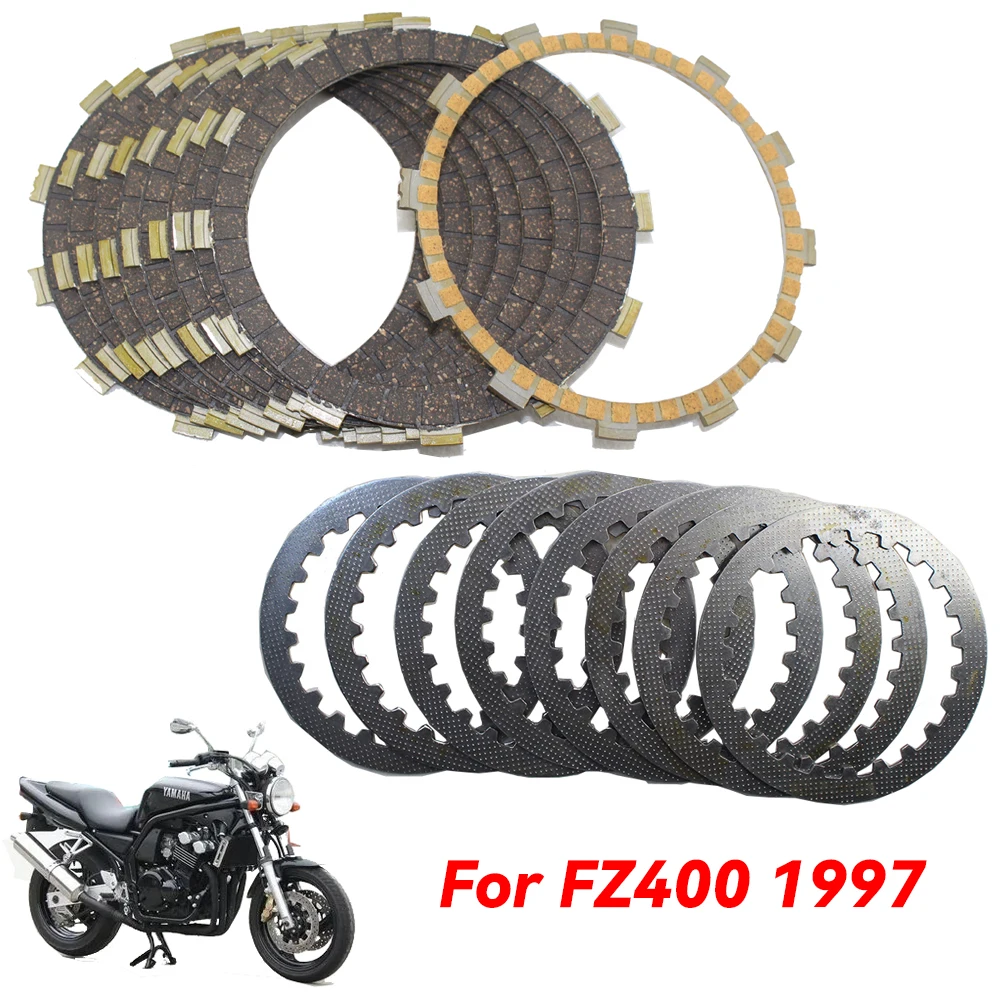 

Motorcycle Bakelite Clutch Friction Plates Kit With Steel Plates Clutch Frictions For YAMAHA FZ400 FZ 400 (1997) Clutch Lining