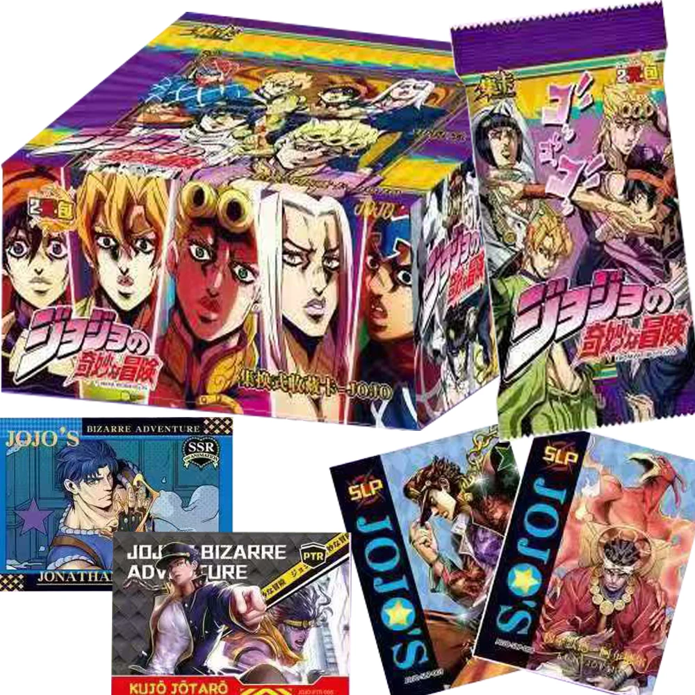 

Anime JoJo's Bizarre Adventure Collection Card Kujō Jōtarō Giorno Giovanna Hot Blooded Battle Character Rare Card Kid Hooby Gift