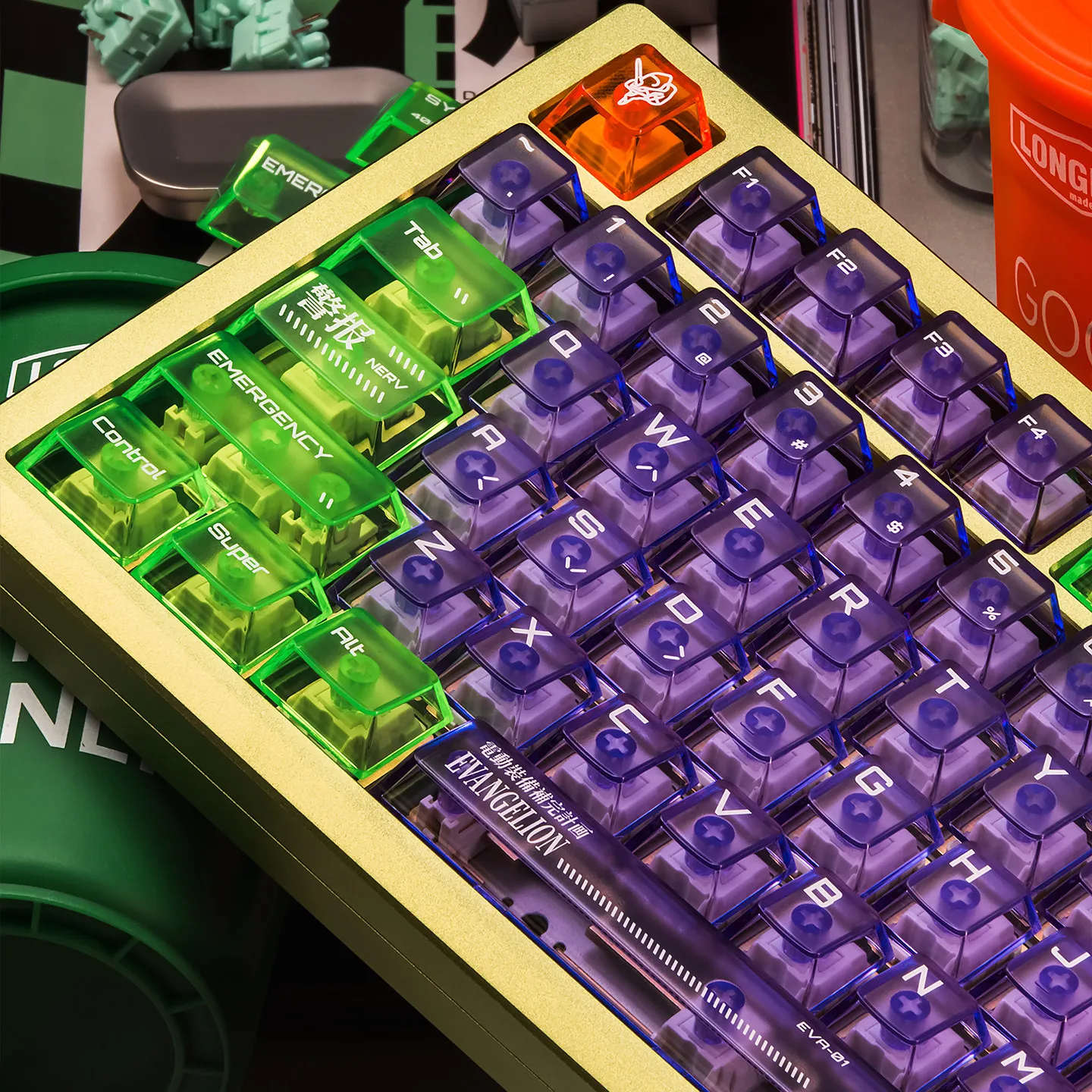 110 keys Cherry profile PC material UV Print Transparent mx mechanical keyboard custom for 61/64/68/80/84/87/96/108