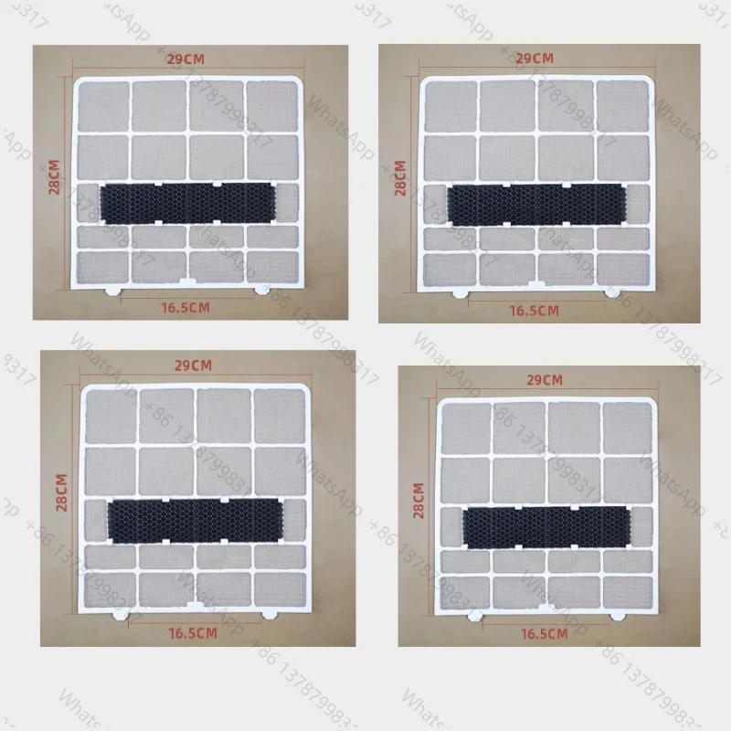 2928cm 2Pcs Antibacterial Formaldehyde Dustproof Air Conditioner Filter Screen