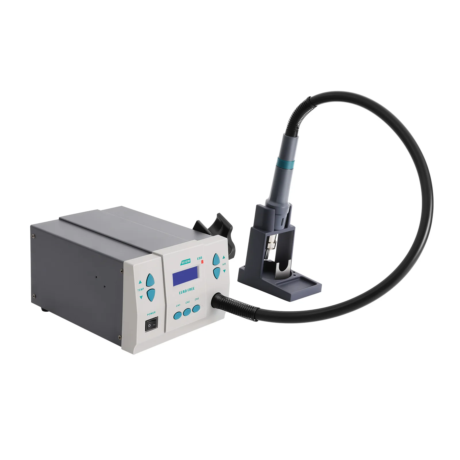 Digital Hot Air Rework Station with LCD Display 1000W Electric Soldering Tool 110V for Cellphone/laptop/Radio/Automobile PCB Repair