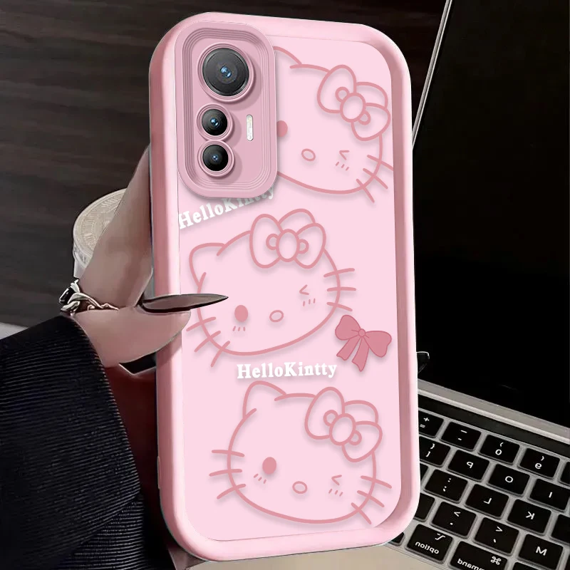 مرحبا كيتي الوردي جمع جراب هاتف ل Xiaomi Poco F7 F6 F5 F4 F3 M5s C65 C75 C71 X7 X6 X5 X4 GT X3 NFC M7 M6 Pro 4G 5G