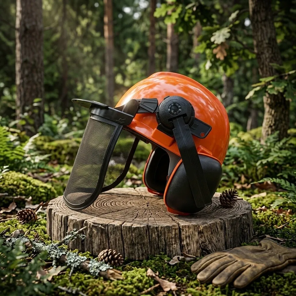 Forestry Safety Helmet With Earmuffs For Comprehensive Safety Kit Forestry Safety Helmets Mesh Face /Shield /Chainsaw