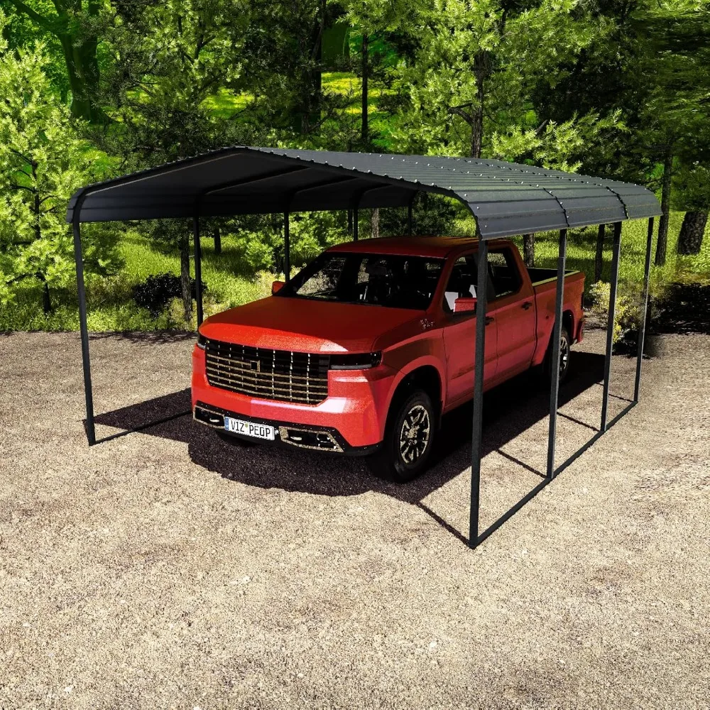 

10ft X 15ft Heavy-duty Metal Carport, Durable Outdoor Awning