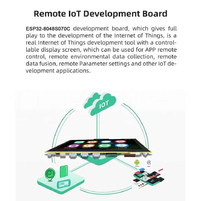 【VENDA RÁPIDA】ESP32-S3 Flash Smart Display MCU WIFI Módulo Bluetooth LCD RGB TFT de 7 polegadas (sem toque)