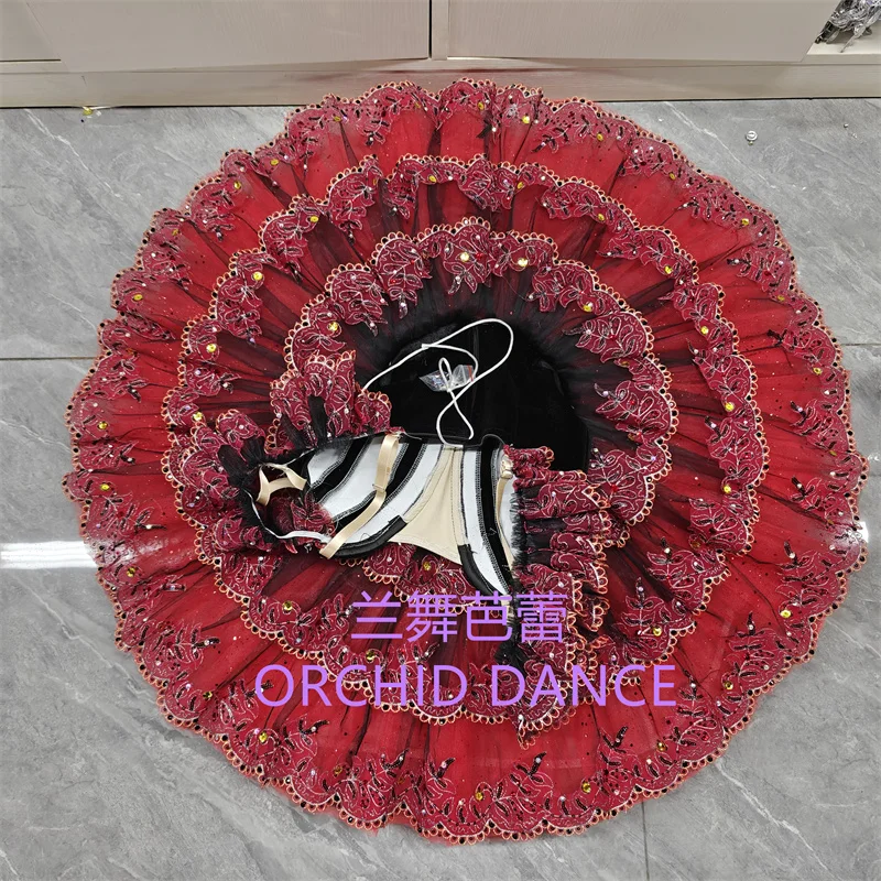 BT01694 taille personnalisée professionnelle couleur personnalisée enfants filles femmes adultes rouge Ballet Tutu Costumes