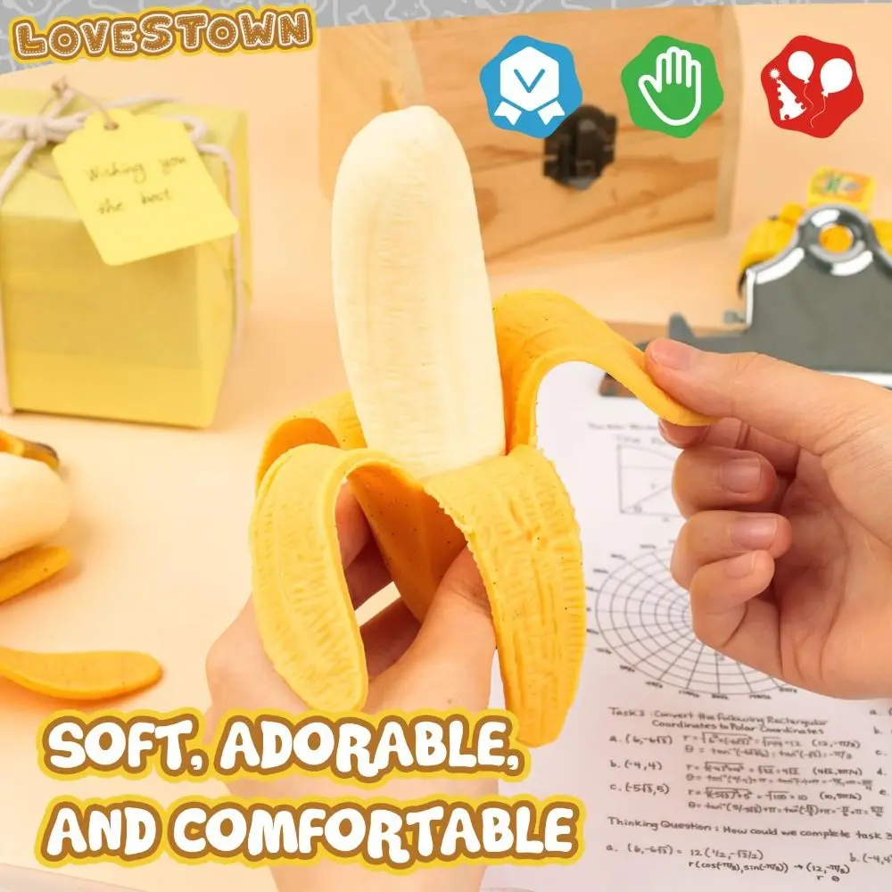 Anti-ansiedade perfumado banana squeeze brinquedo fidget fruta estresse brinquedo sensorial artificial para crianças adultos