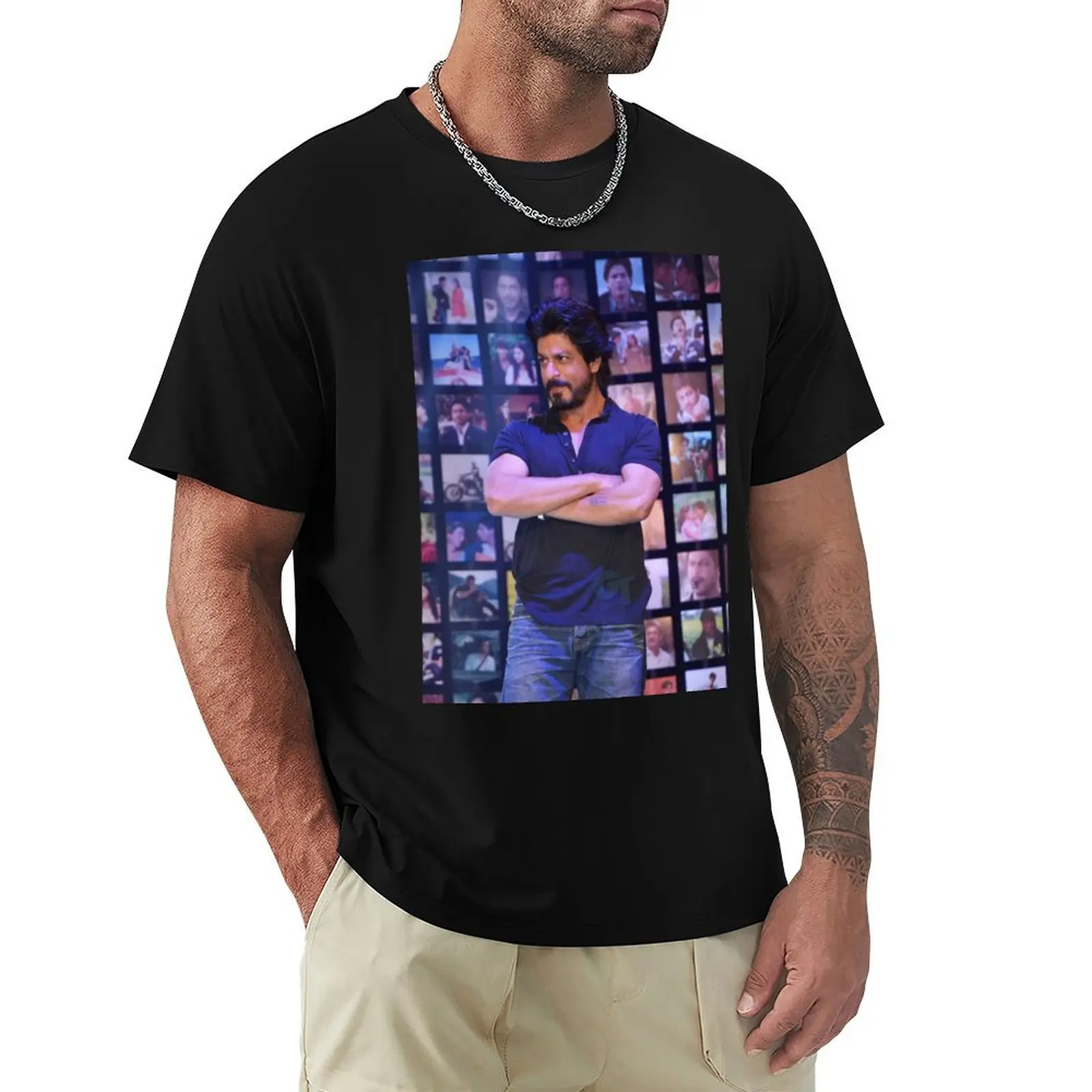 

shahrukh khan T-shirt vintage clothes graphics mens tall t shirts