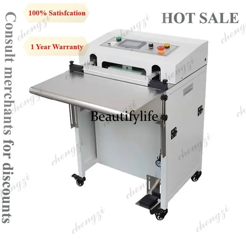 HR  SWC-400Q Pneumatic Foot Sealer with Automatic Waste Clamping and Corner Cutting Machine Automatic Shrink Bag Packaging Se