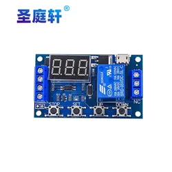 DC 6-30V supporto Micro USB 5V Display a LED automazione ciclo ritardo Timer controllo spegnimento interruttore ritardo relè 6V 9V 12V 24V