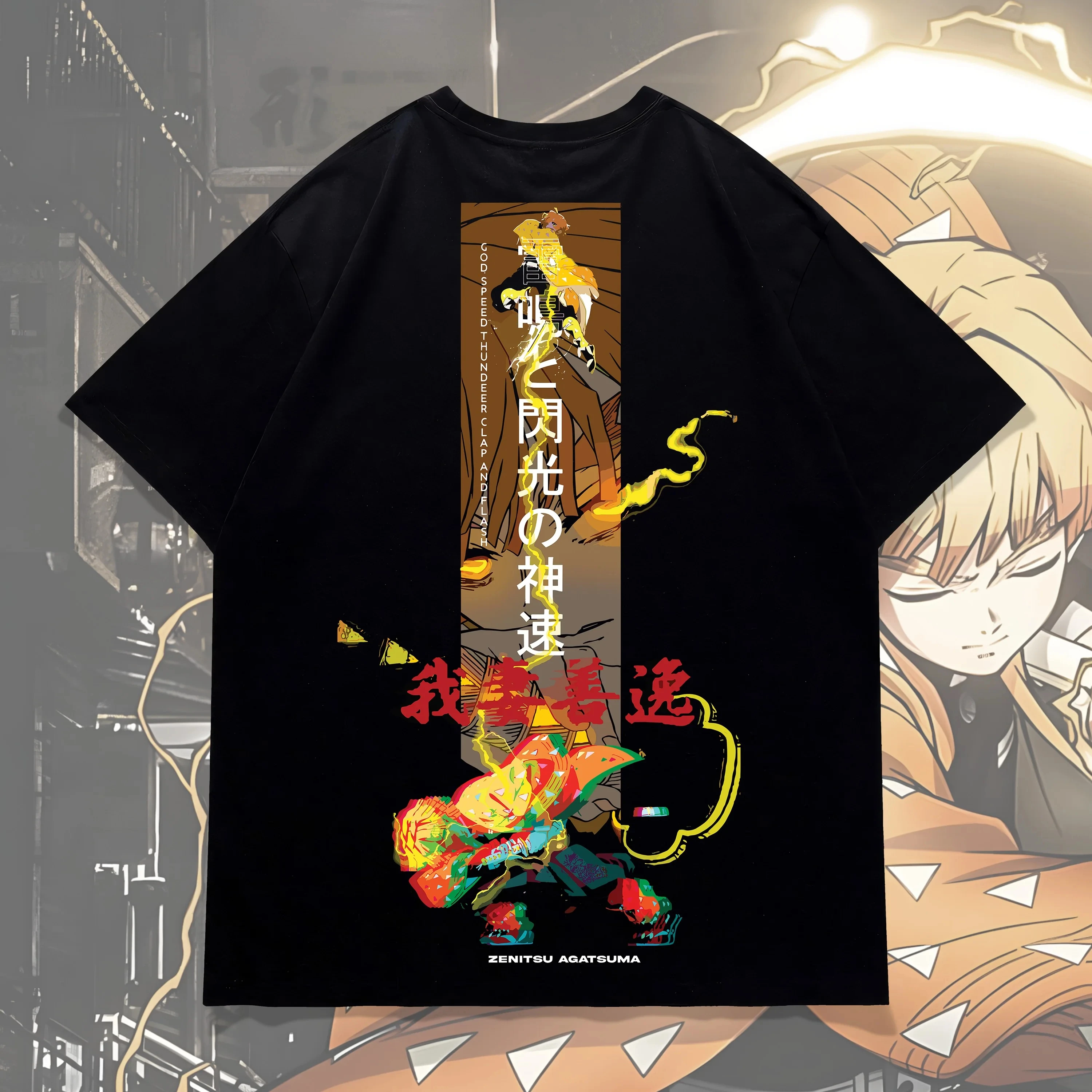 Neues Sommer Vintage Anime Slayer Dämon 3D-Druck Kurzarm-Oberteil Modisches Unisex Manga Atmungsaktives T-Shirt Japanisches Klassisches Tee