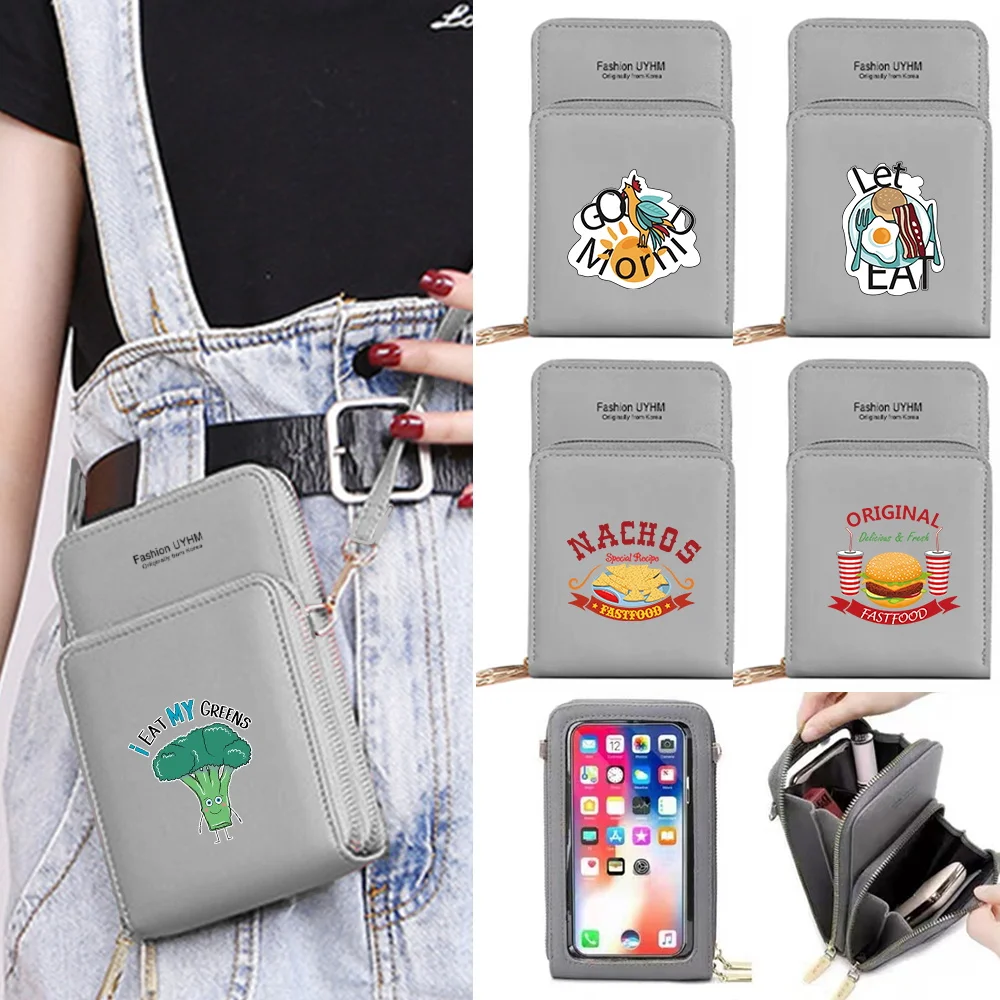 

Новая портативная сумка-кроссбоди для телефона, универсальная прозрачная сумка для мобильного телефона с сенсорным экраном, серия для поездок и еды, кошельки для карт