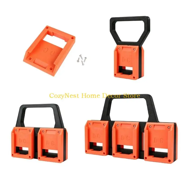 92MF Electric Tool Battery Storage Rack Plastic Wall Mount Battery Storage Organizers Handheld Hanger For Optimizes Small Spaces