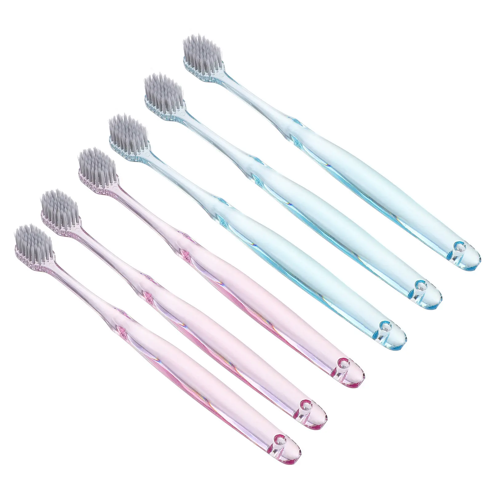 6Pcs Silver Ion Antibacterial Toothbrush High Quality Soft Bristles Deep Cleaning Oral Care Travel Home Use Toothbrush