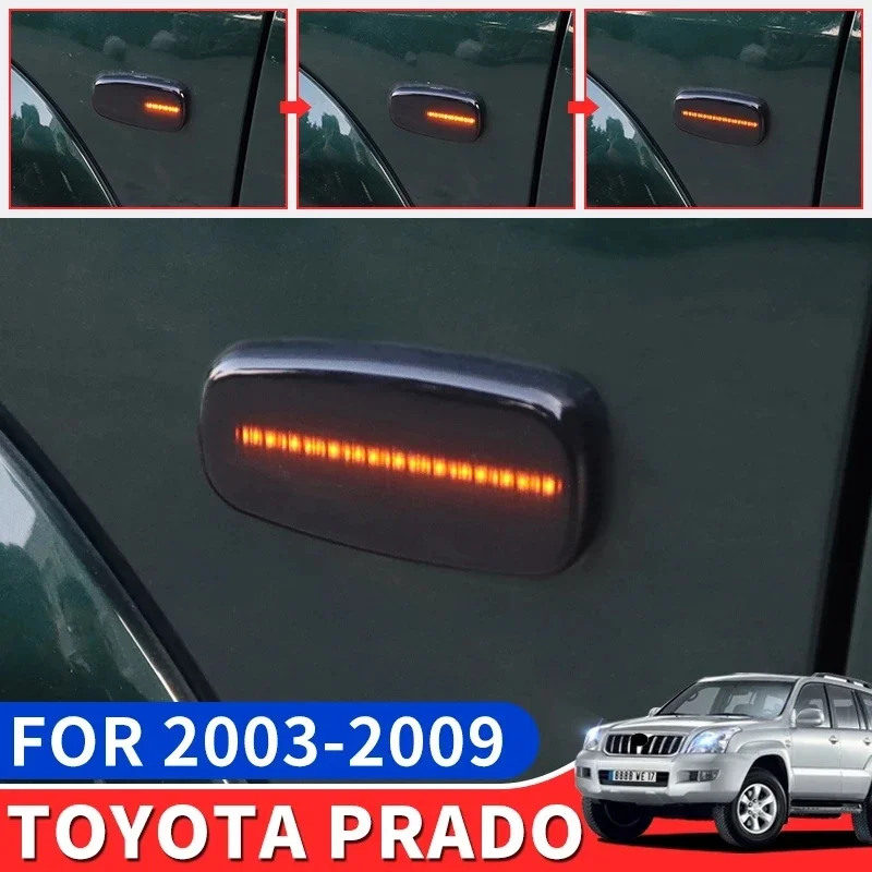 For 2003-2009 Toyota Land Cruiser Prado 120 Fender Sidelight Decoration Frame Lc120 Body Turn Signal Modification