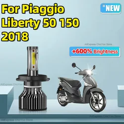 For Piaggio Liberty 50 150 2,018.00 H4 LED COB CHIP Motorcycle Headlight Bulb Motorbike Headlamp Canbus No Error 12V 15000LM