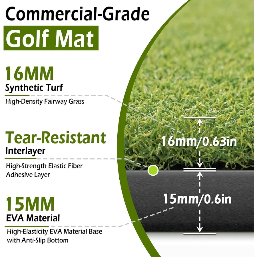 حصيرة الجولف 31 مللي متر 5x4ft 5x5ft عالية المرونة الاصطناعي العشب حصيرة لممارسة داخلي في الهواء الطلق مثالية لتقطيع محاكاة المرآب
