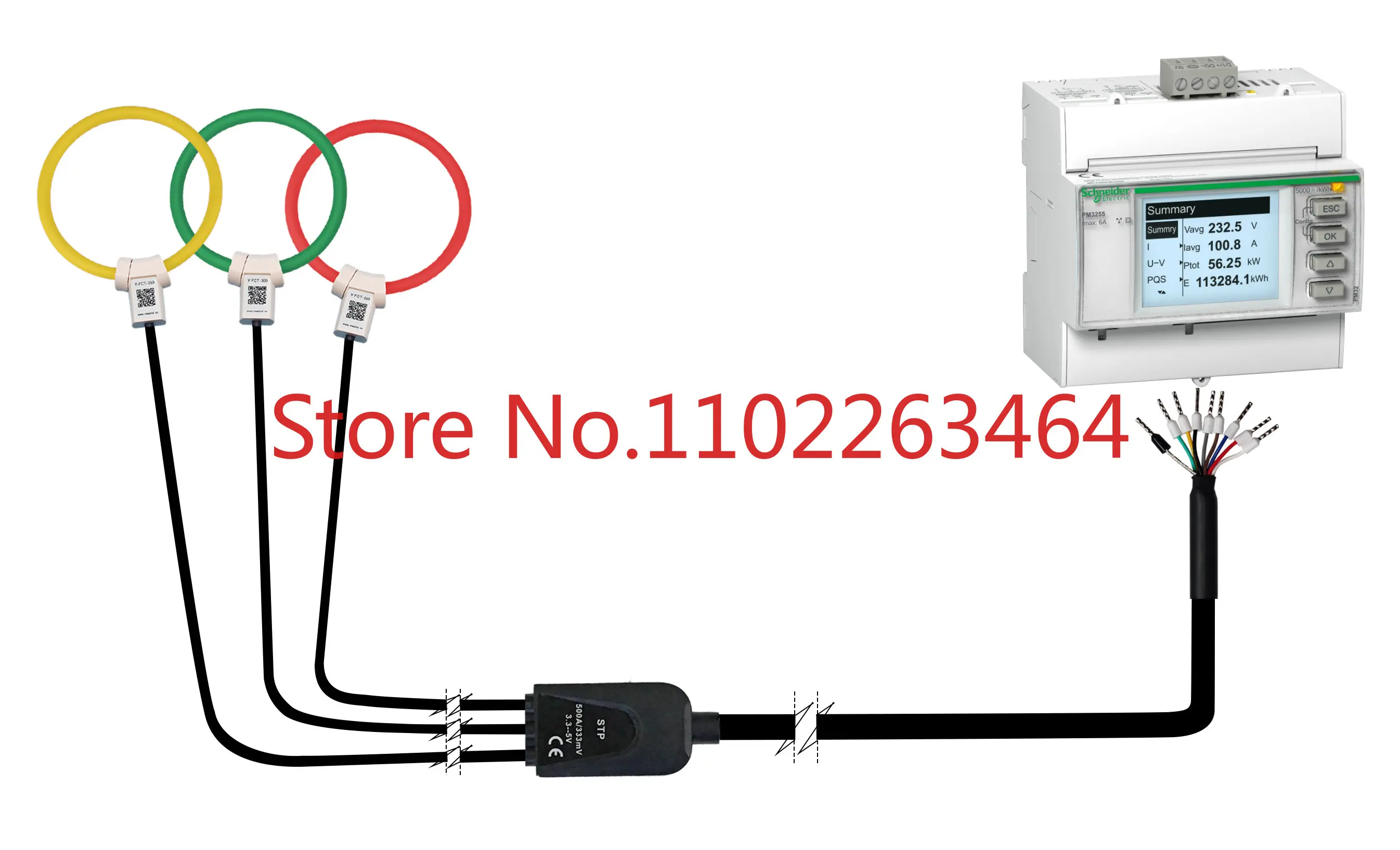 

Flexible Rogowski coil Current Transformer with built-in Integrator and RJ45 / 8Pin connector