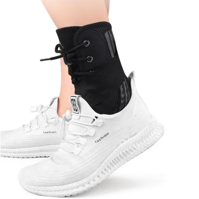 1pcs Sport Ankle Support Sprain Ankle Protector Brace Lace Up Adjustable Wrap Running Basketball Injury Recovery Sports Safety