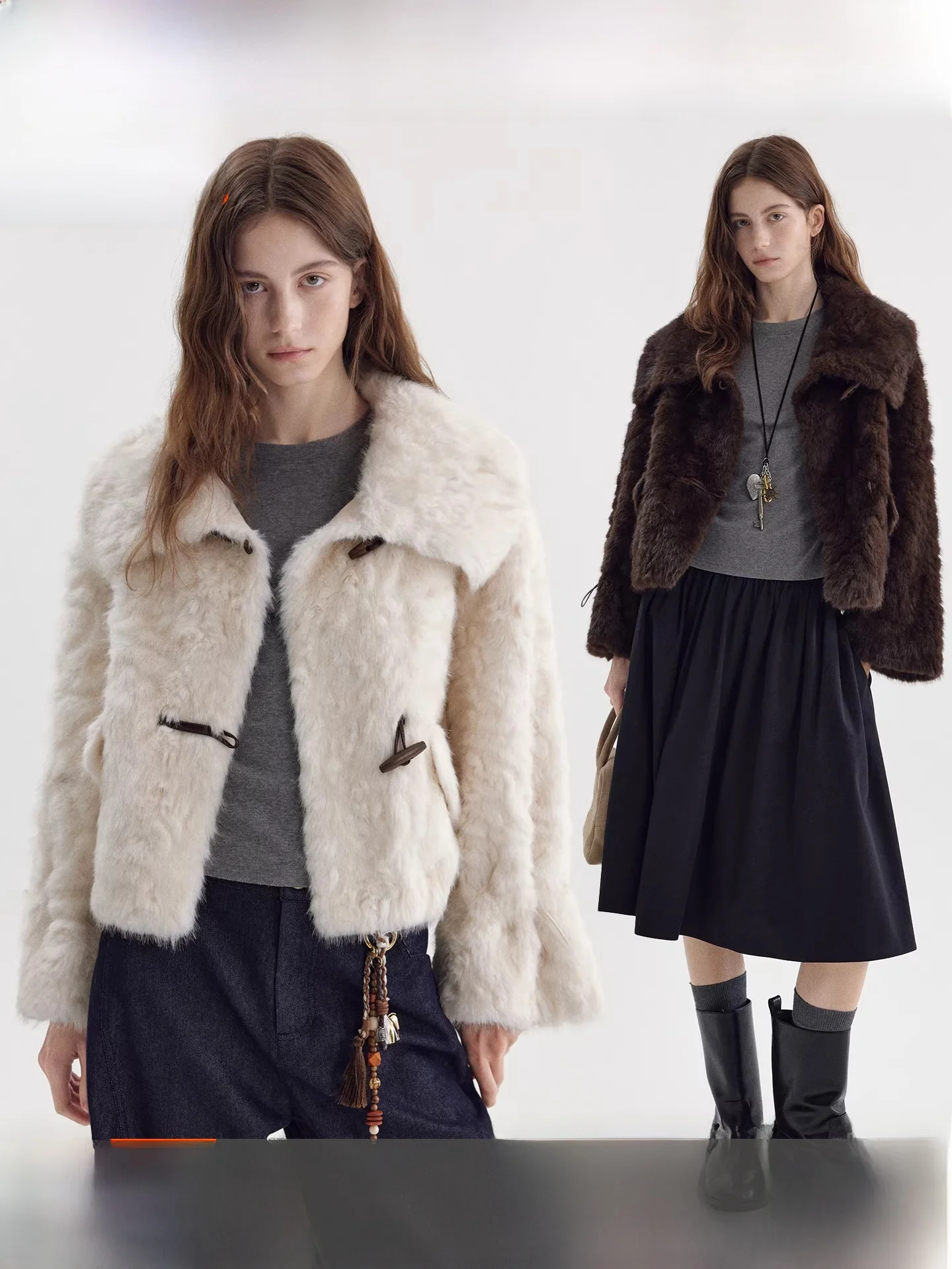 

Fano ort Luxury Faux Fur Coat Women's Winter Outerwear Large Collar Button Design Simplici Commute Sle Loose Fit Chinese