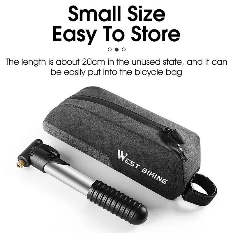 WEST BIKING Mini pompa per bicicletta portatile ciclismo pompa ad aria a mano gonfiatore per pneumatici a sfera valvola Schrader Presta MTB