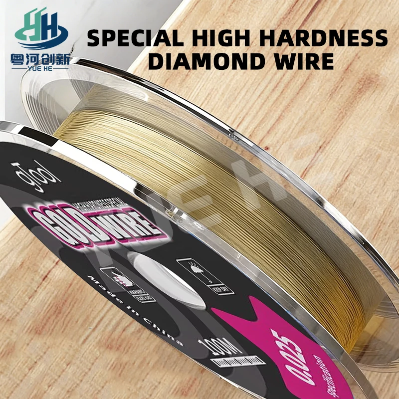 

Золотой провод 100 м, 0.02/0.025/0.03/0.035/0.04/0.05/0.06 мм, стальная проволока для разделения LCD-экранов, проволока для резки стекла, золотой провод для мобильных телефонов