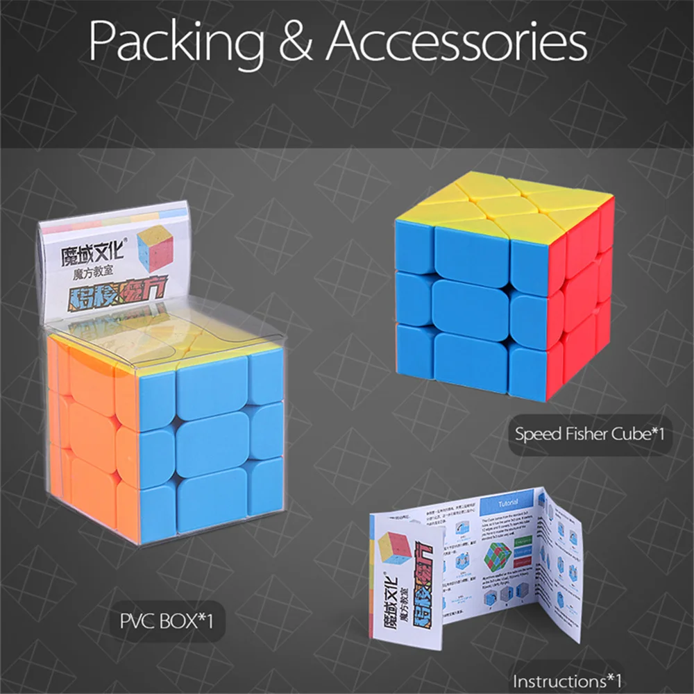 [Picube] MoYu MeiLong Fisher Magic Cube Toy Cubing Classroom Speed Toys for Adults Professional Fun Puzzles for Kids Toys Gift