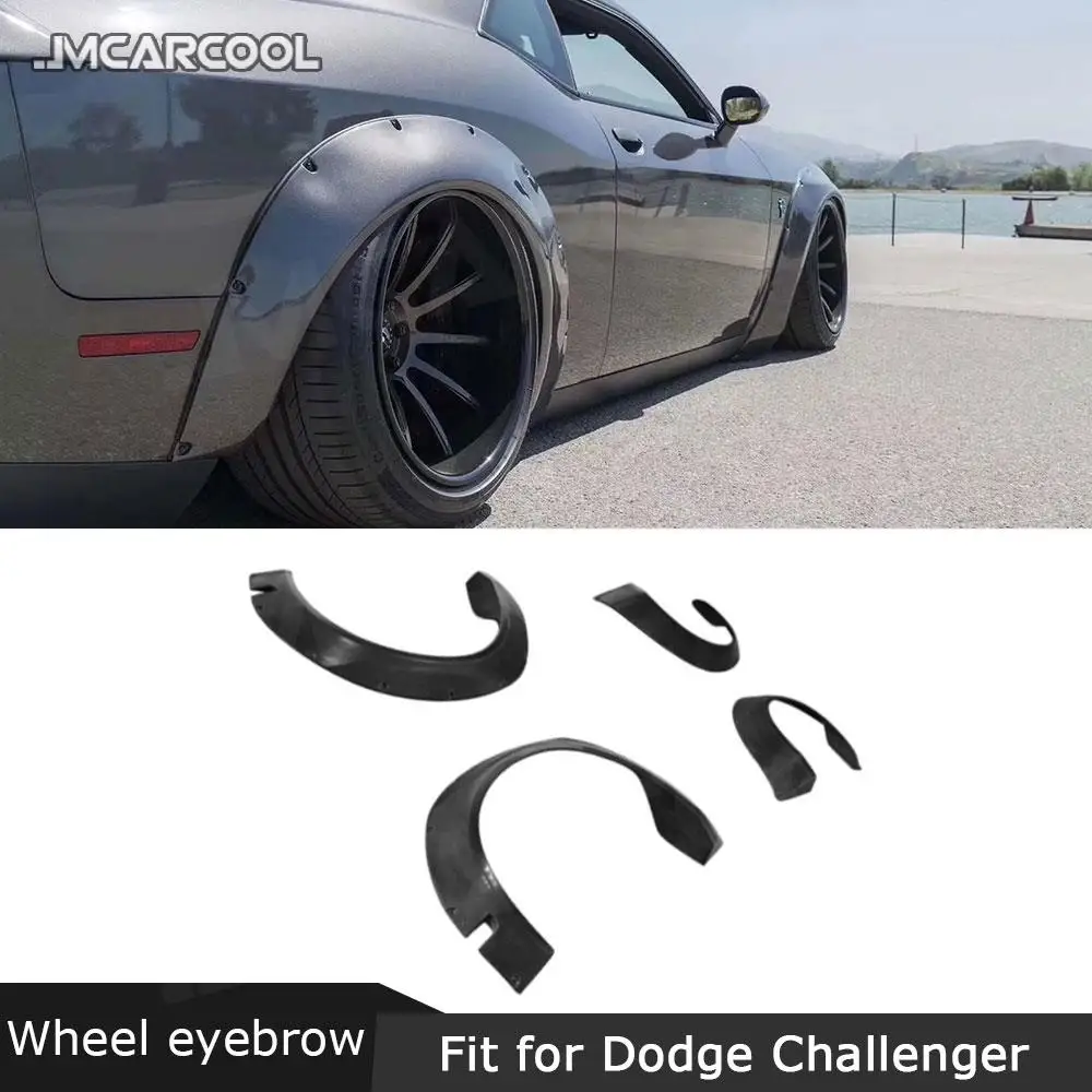 

JMCARCOOL Front Headlight Eyebrows Eyelids Protect Trim Sticker Decoration Fits For Dodge Challenger