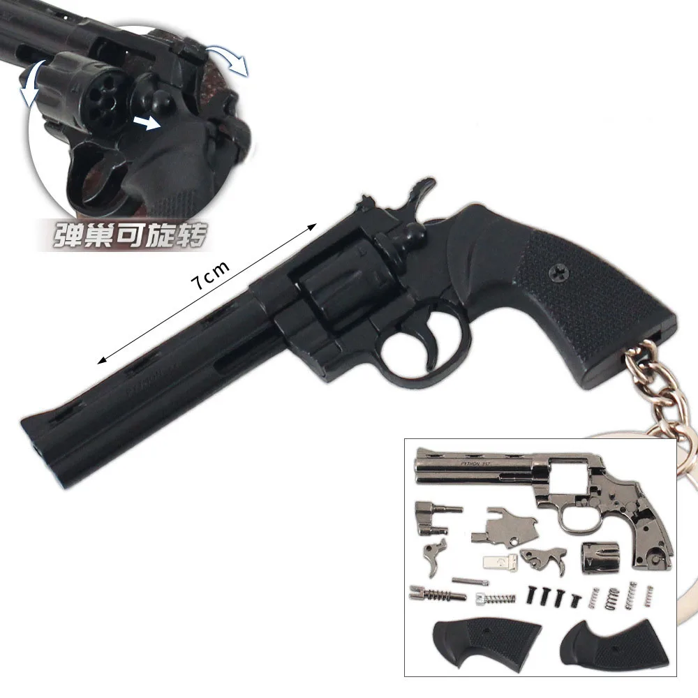 

1:3 Mini Gun Model Keychain ttiG34 Model Jewelry Weapon Metal Pendant Key Chain Chaveiro Bag Car Key Holders Gift For Men 7cm