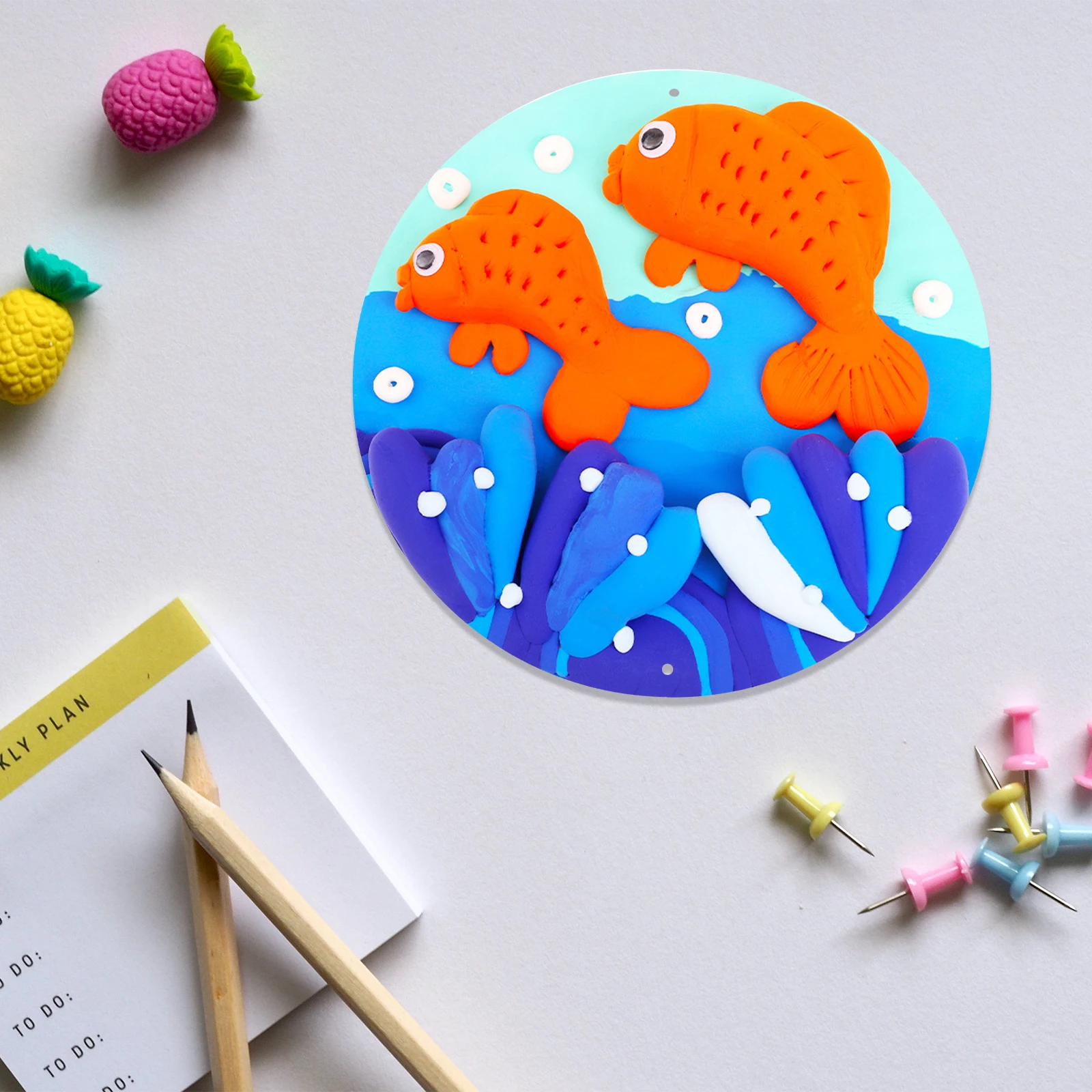 

Clay Snowflake Mud Wooden Board Round Unfinished Plank DIY Craft Accessory Lightweight Durable Safe Wear Resistance Deform Break