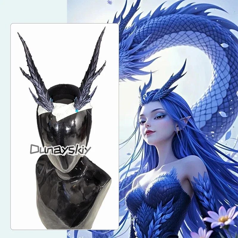 CosplayAorun التنين القرن تأثيري الدعائم فيلم NEZHA2 تأثيري الدعامة 25 سنتيمتر قرون التنين الأزرق هالوين الدعامة ل Com