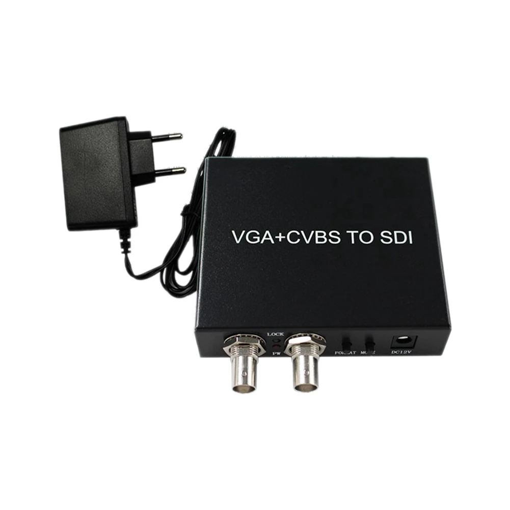 VGA/AV to SDI Converter Distributor One to Two High-Definition VGA/AV to Double Port SDI Converter Switcher