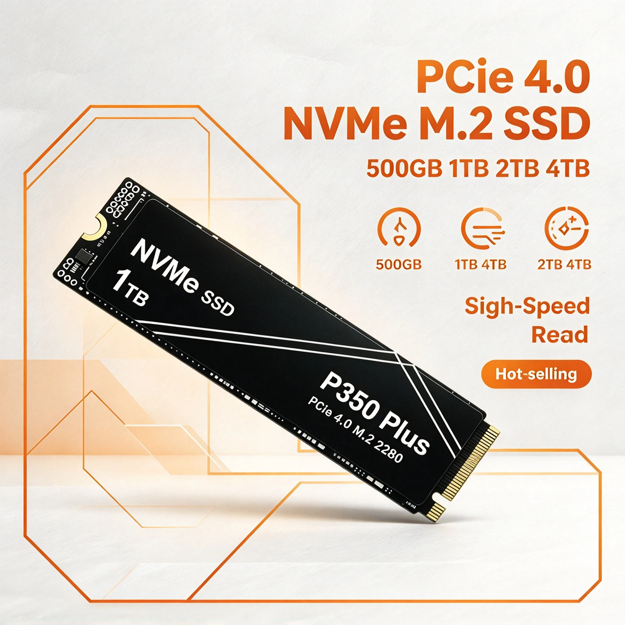 M.2 2280 P350 Plus NVMe SSD 7100MB/s PCIe 4.0 Shift Up to Gen4 with 2X Speed Boost Internal Drive Laptop Desktop 2TB 4TB
