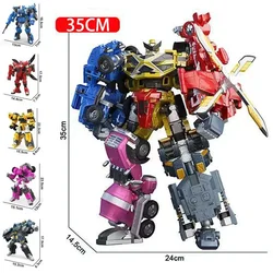 MiniForce 5 w 1 Penta X Ranger Transformation Robot Bot PENTATRON Model Mini Force Deformation Combiner Action Figure Toys Gift