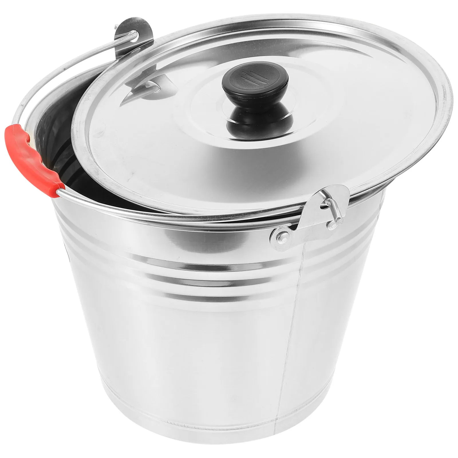 

1Pcs Stainless Steel Bucket Thickened Large Capacity Multi-Purpose Milk Pail Suitable for Home Hotel Ranch Ice Storage