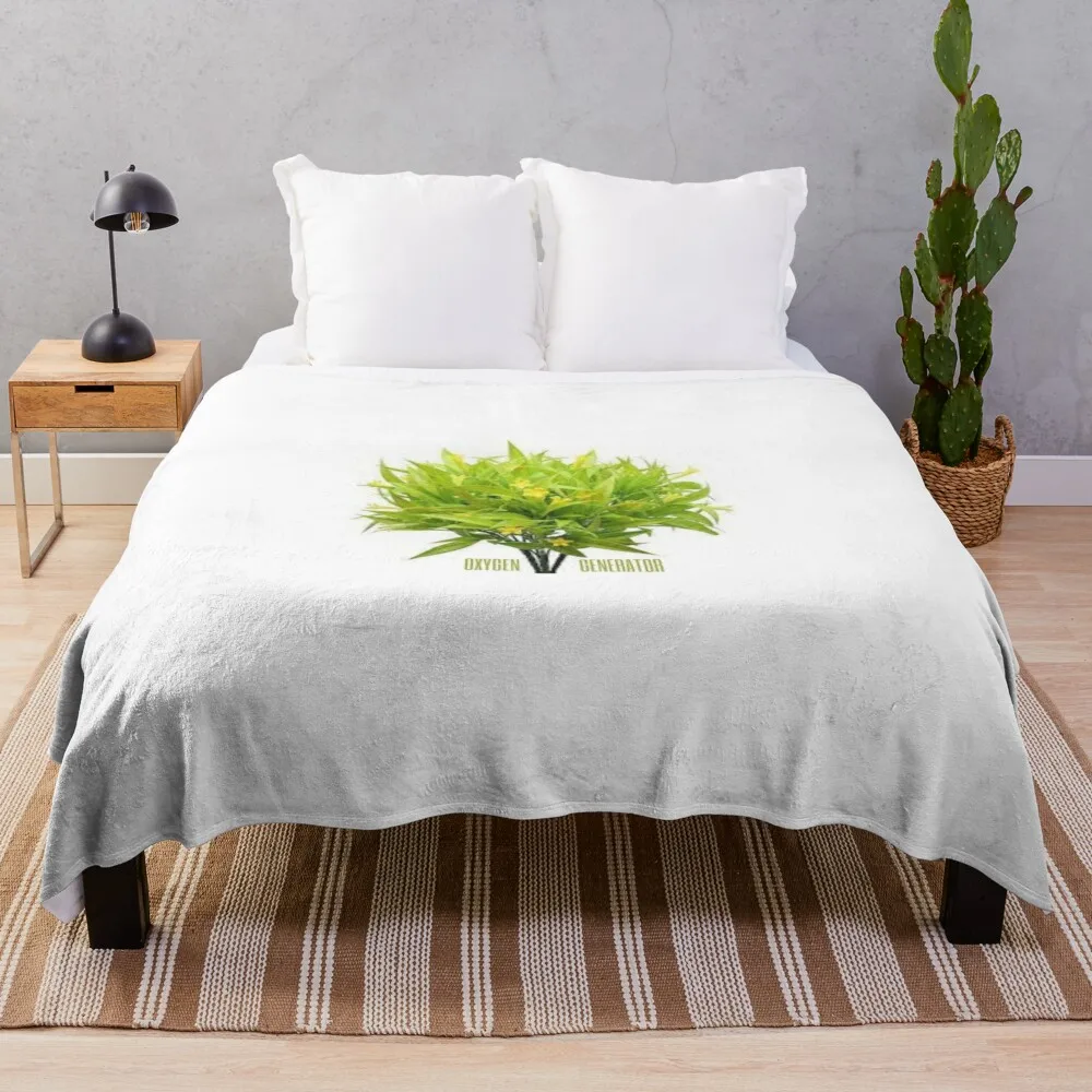 

green Plants Throw Blanket halloween Tourist Blankets