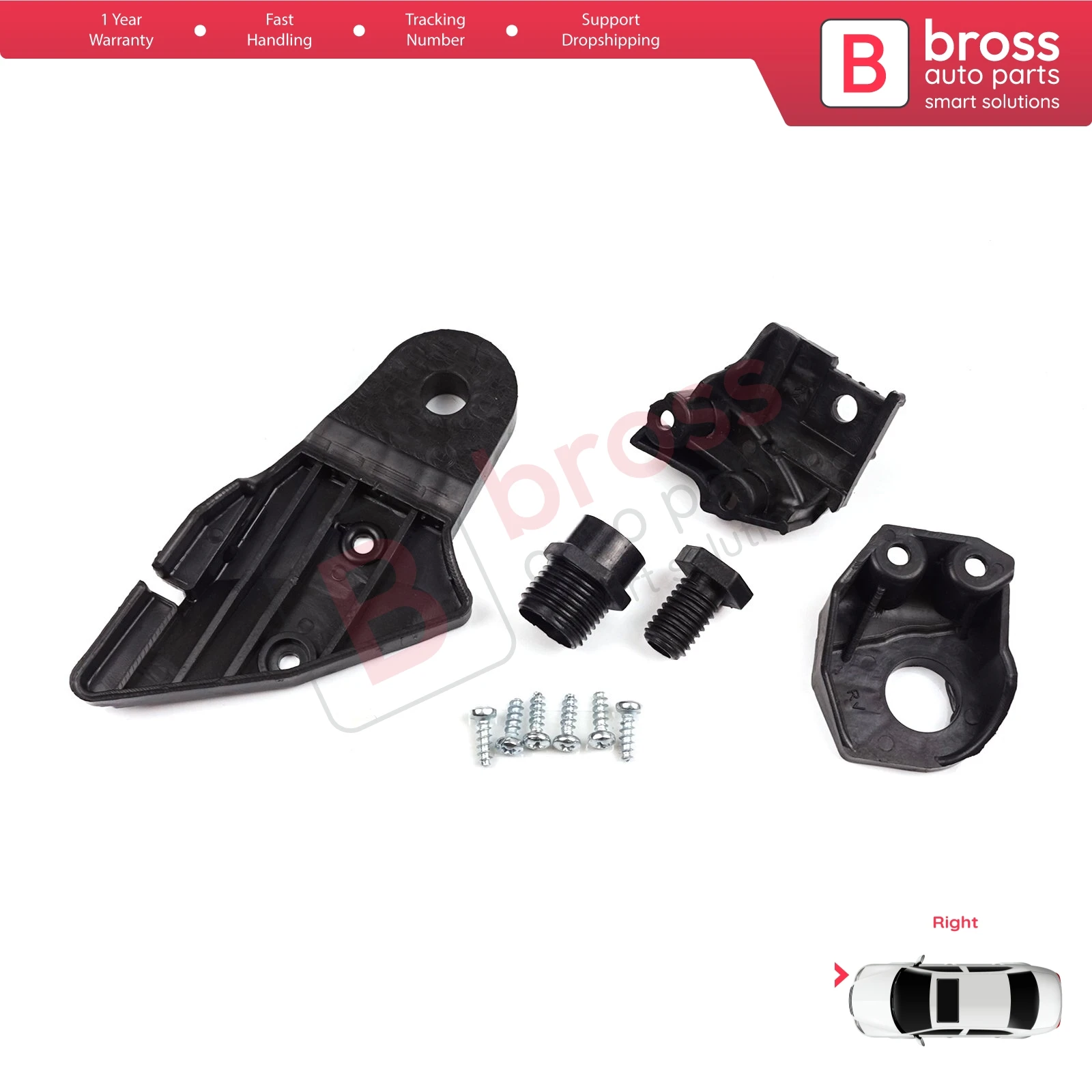 

BHL515 Headlight Holder Mount Repair Bracket Tab Set Right Side for Mercedes C Class W204 S204 C204 2007-2014 CL203 A2048201214