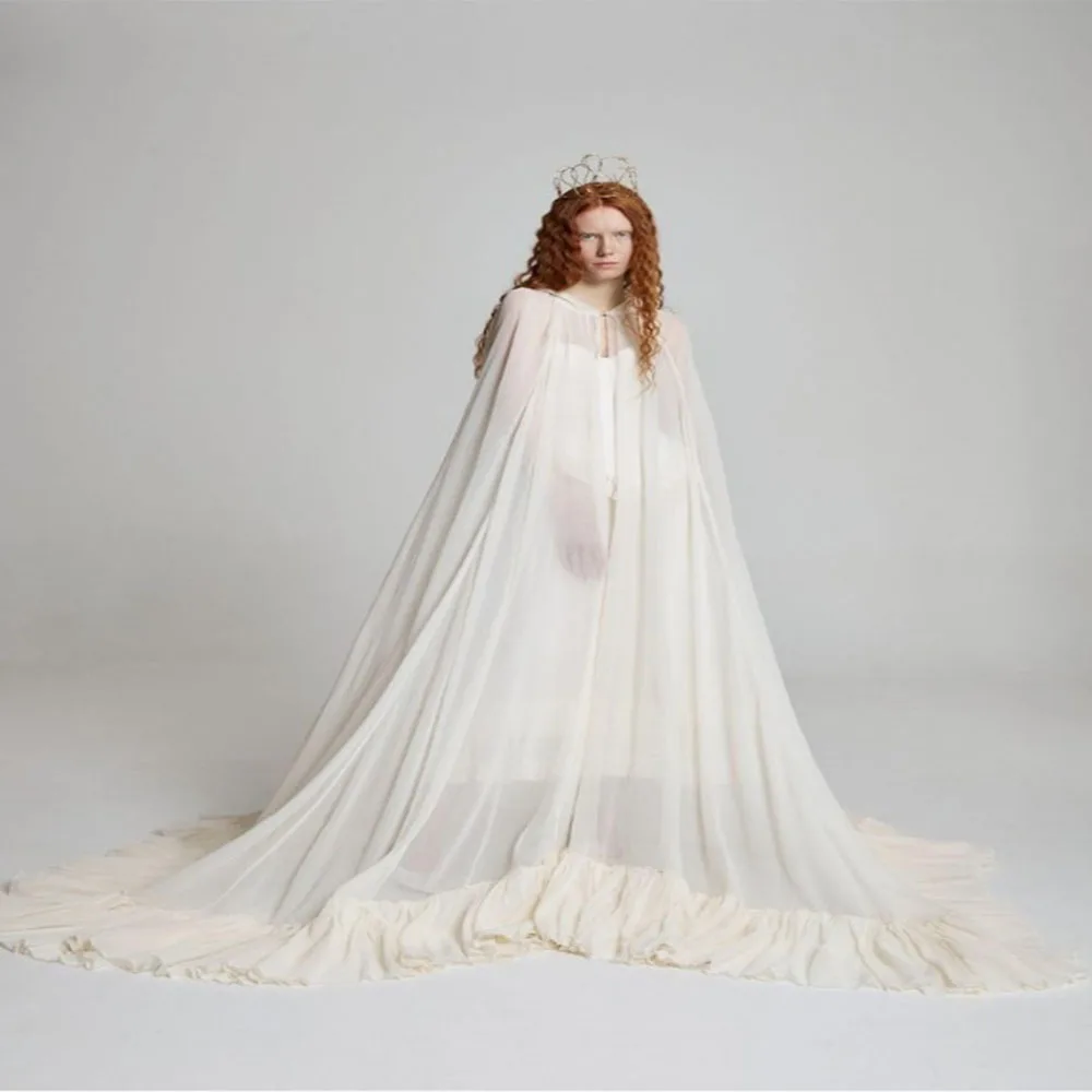 

Vintage Wedding Party Sash Cape Long Tail Medieval Fairy 18 colors Shawl Gothic Wicca Robe Shinny Halloween Witch Cloak Hoode