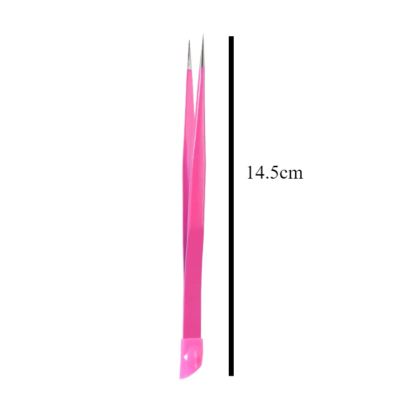 Double Headed Tweezers Multi-Use Pressing Head Double Ended Nail Stickers Rhinestones Pick Up Clip Makeup Eyelash Extension Tool