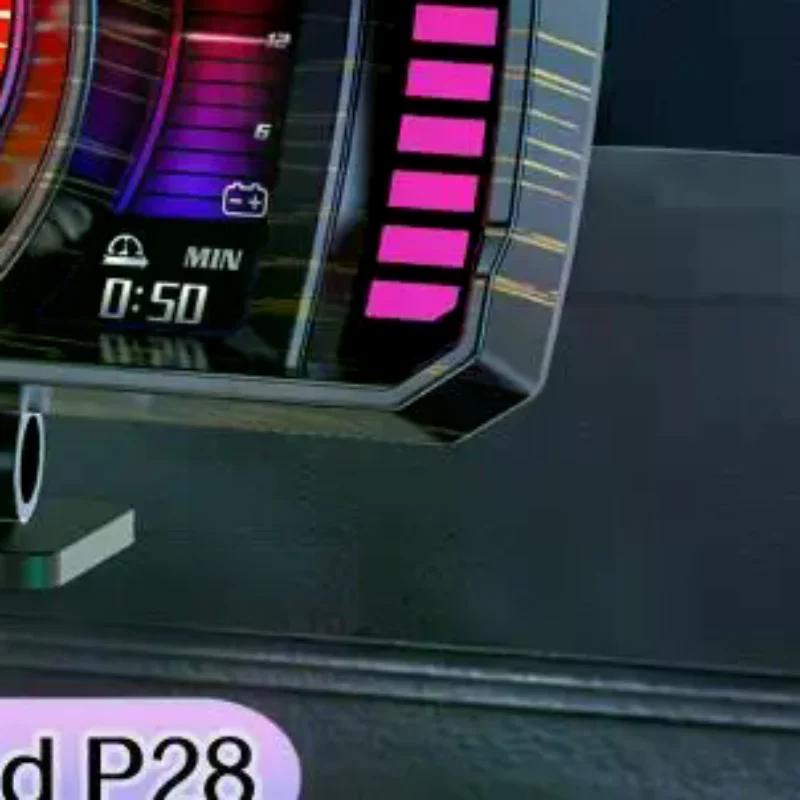 P28 Car HUD Obd2 On-board Computer OBD+GPS+RGB Gesture Recognition Speedometer Windshield Speed Turbo RPM Switch For Car Fault